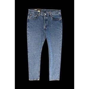 New Levi’s 501 33x32 Big E Blue Wash Straight Jeans Denim Classic NWT